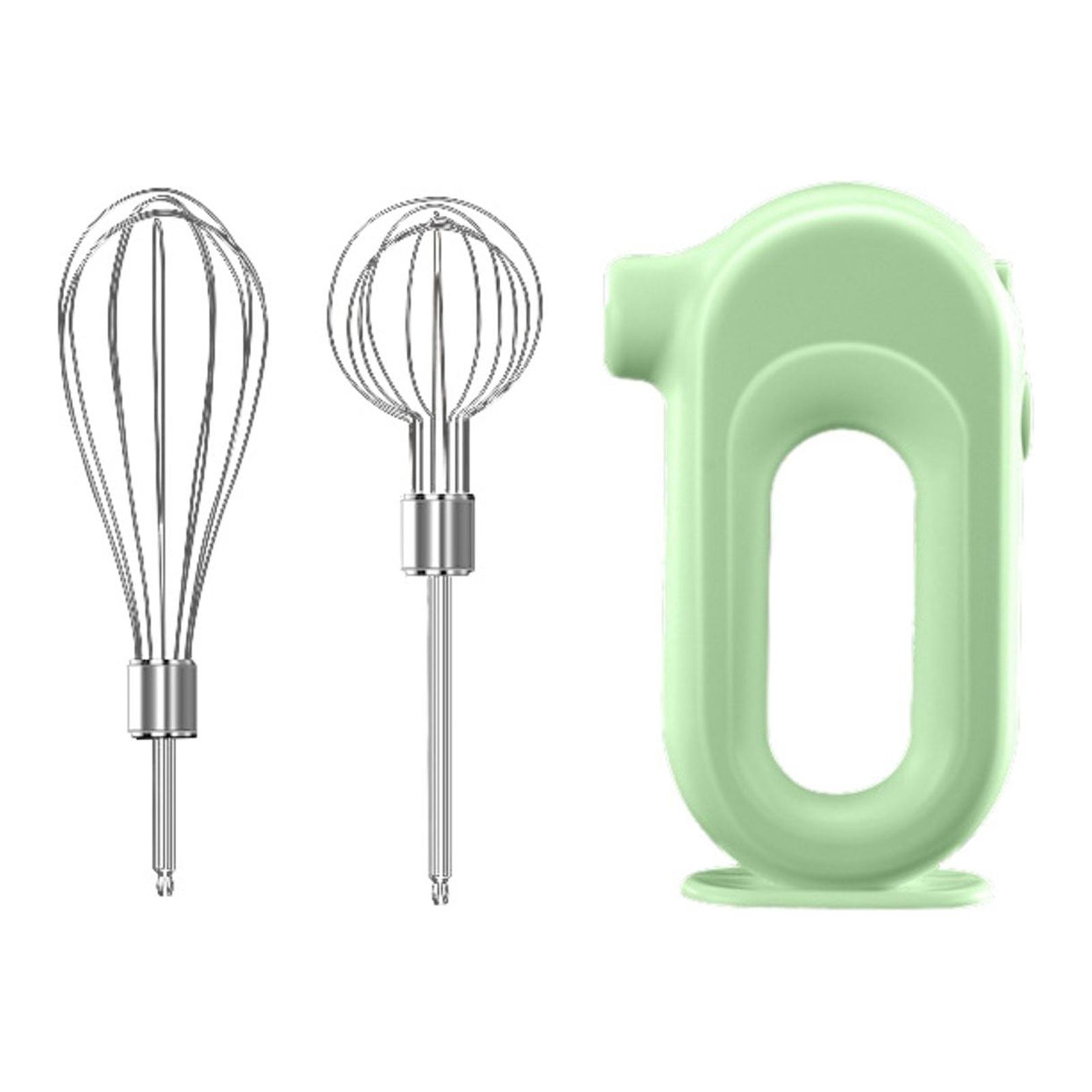 Miayilima Electric Food Mixer MINI Household Cordless Electric Hand Mixer USB Rechargable Handheld Egg Beater With 2 Detachable Stir Whisks 4 Speed Modes Baking At Home